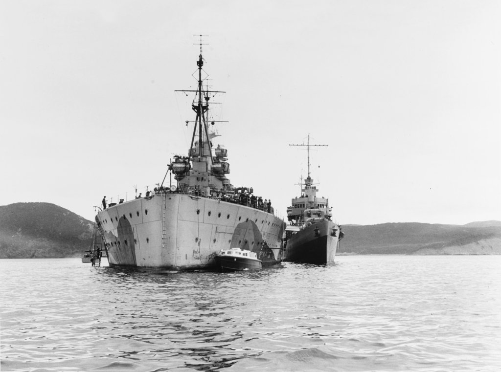 This is What USS McDougal and HMS Prince of Wales Looked Like  on 8/15/1941 