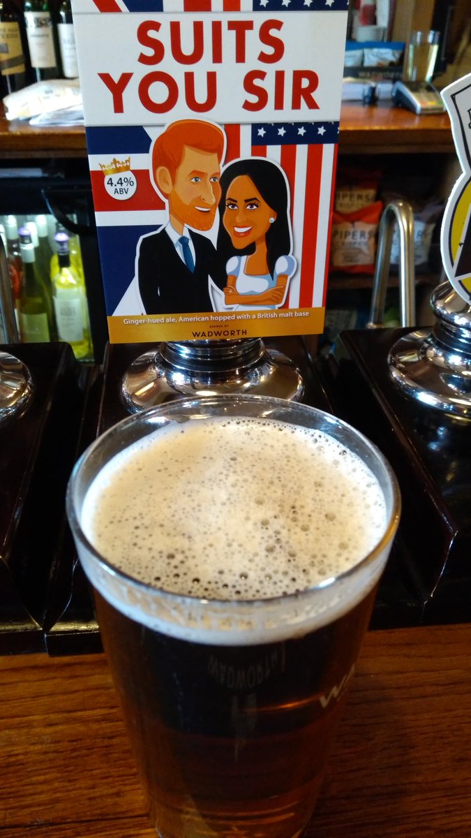 Found an appropriate beer here in the <a href="/GoatandTricycle/">Goat and Tricycle</a> #RoyalWedding