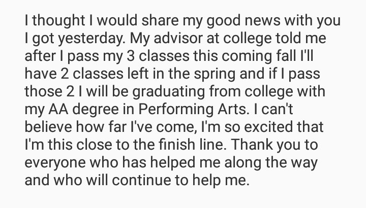 lupusfighter96's tweet photo. So proud of myself.
#SPNFamily #ActorsLife #acting #film #theatre #collegelife #actor #actress #college #proud #happy https://t.co/9P2QqmRUKc