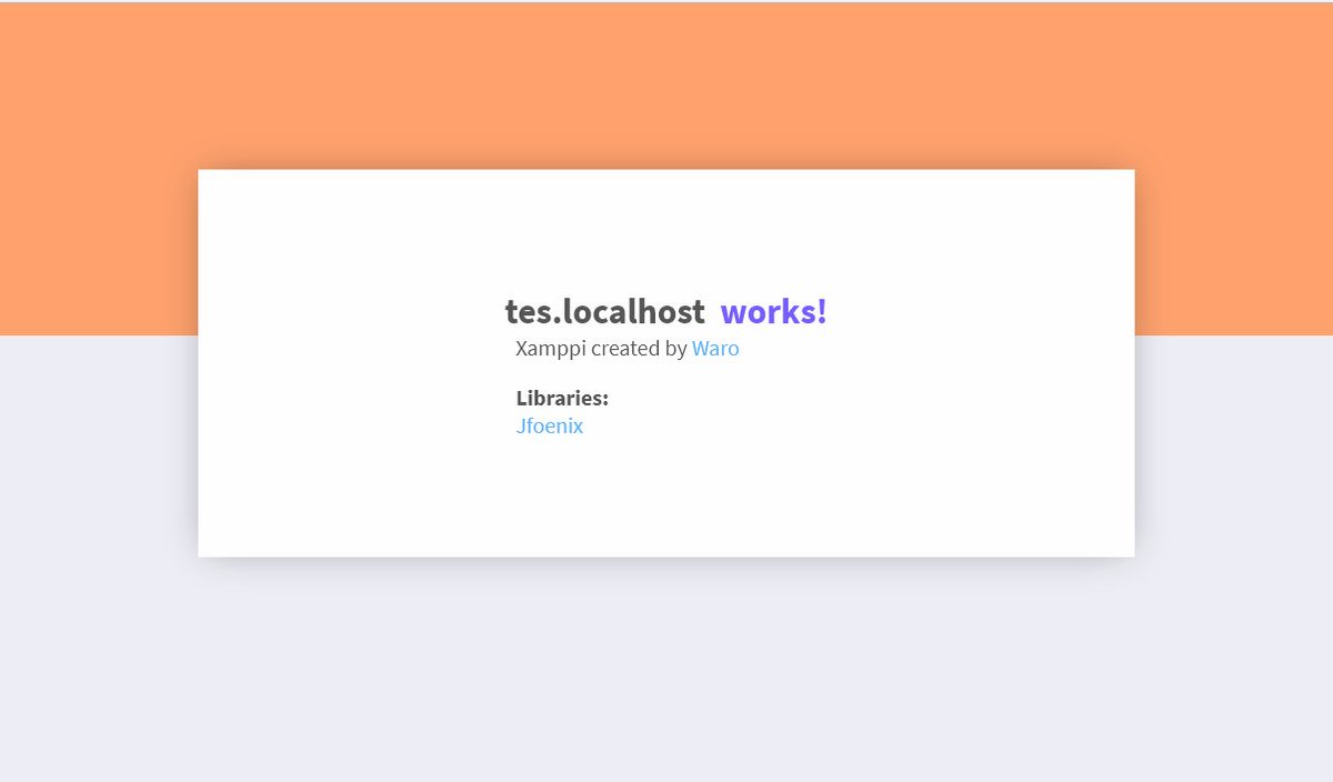 warobusiness's tweet image. New default design for #virtualhost by xamppi