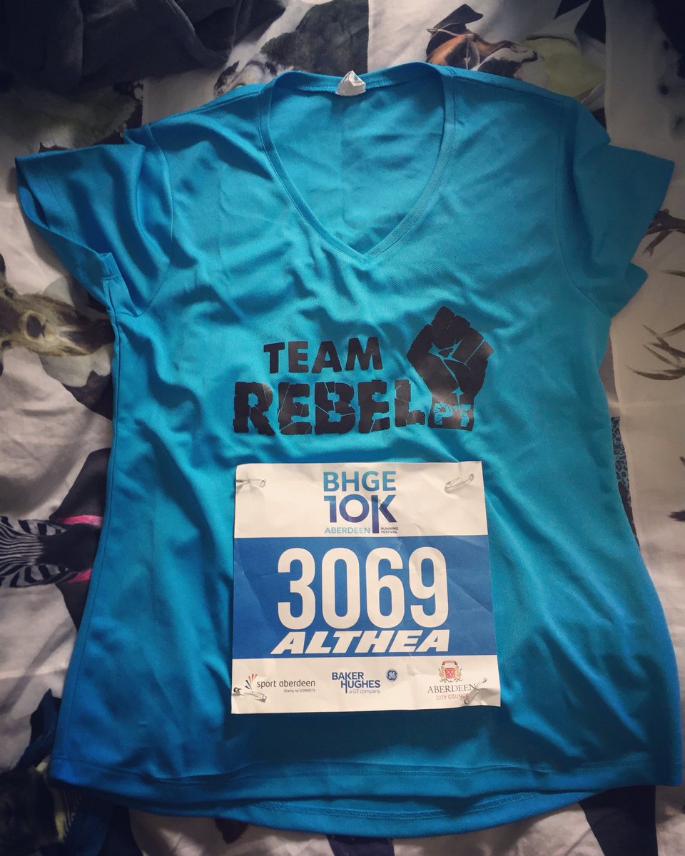 Altheadreamsof's tweet photo. All set for tomorrow! Roll on Baker Hughes 10k @BHGE10K @Rebel_PT #rebelreppin #runrebelrun #10k #raceday #whatwetrainfor #running https://t.co/ECD81wdsCU