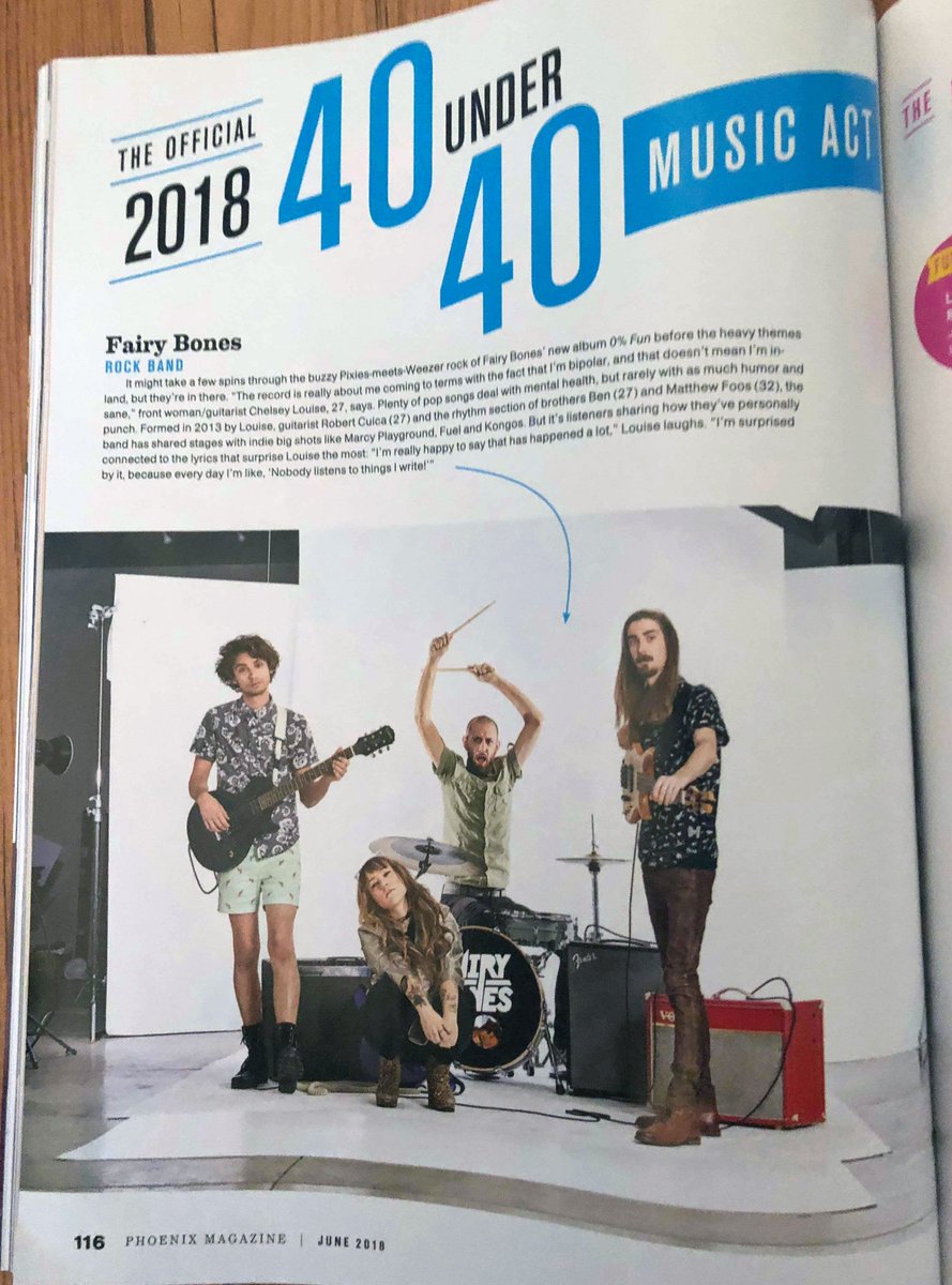 fairybonesmusic's tweet photo. So excited to be in @phoenixmagazine's 40 Under 40 in the June issue!🌵📰 Thank you to PHX mag and @jasonpwoodbury! https://t.co/nKM8p5IPUW