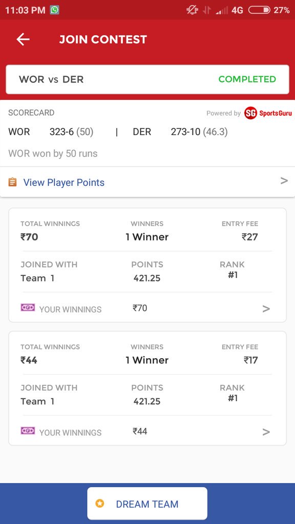 _shashisingh's tweet photo. @Patelvikesh664 Bhai,
Win all matches of #WORvsDER and #HAMvsSUS .
All credit goes to you.... Jai ho...👍 https://t.co/Y3ThnLYjvW