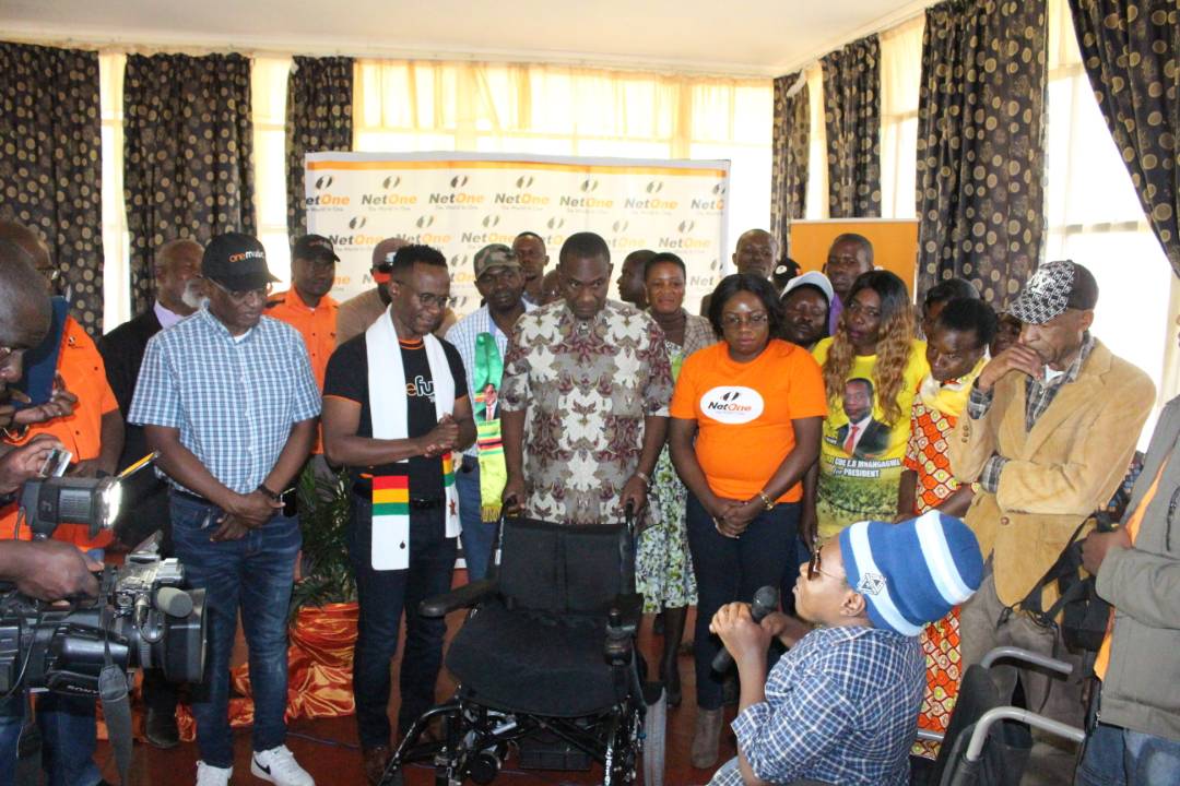 LazarusMuchenje's tweet photo. It was so heartwarming for me and @NetOneCellular executives @ShereniDr @BrianMutandiro @Darldex @muchagove to transform the life of a promising young man Vernon, through donating an electric wheelchair to improve his mobility as he studies and aspires to be a DJ #NetOneCares https://t.co/m8MKLjrwTl