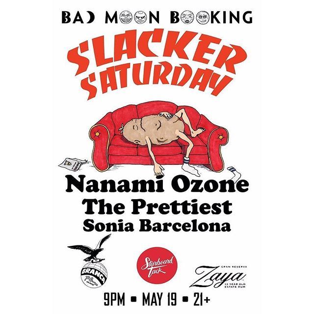NothingToDoLV's tweet photo. This Slacker Saturday - @nanami_ozone (Phoenix, AZ), @theprettiestband, and @artofsonia @ @starboardtacklv 9pm FREE 21+ 👋 presented by @badmoonbooking
Sponsored by @fernetbranca and Zaya Rum. - #vegasculture #vegaslocal #vegasmusic #vegasindie #badmoonbooking https://t.co/PIdN5E3OlO