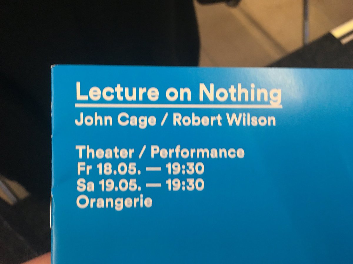 TAltgeld's tweet photo. Jetzt erst einmal eine #lectureonnothing von #johncage in #Herrenhausen. Mit #robertwilson Passt irgendwie zu @Twitter https://t.co/awV1tahBzX