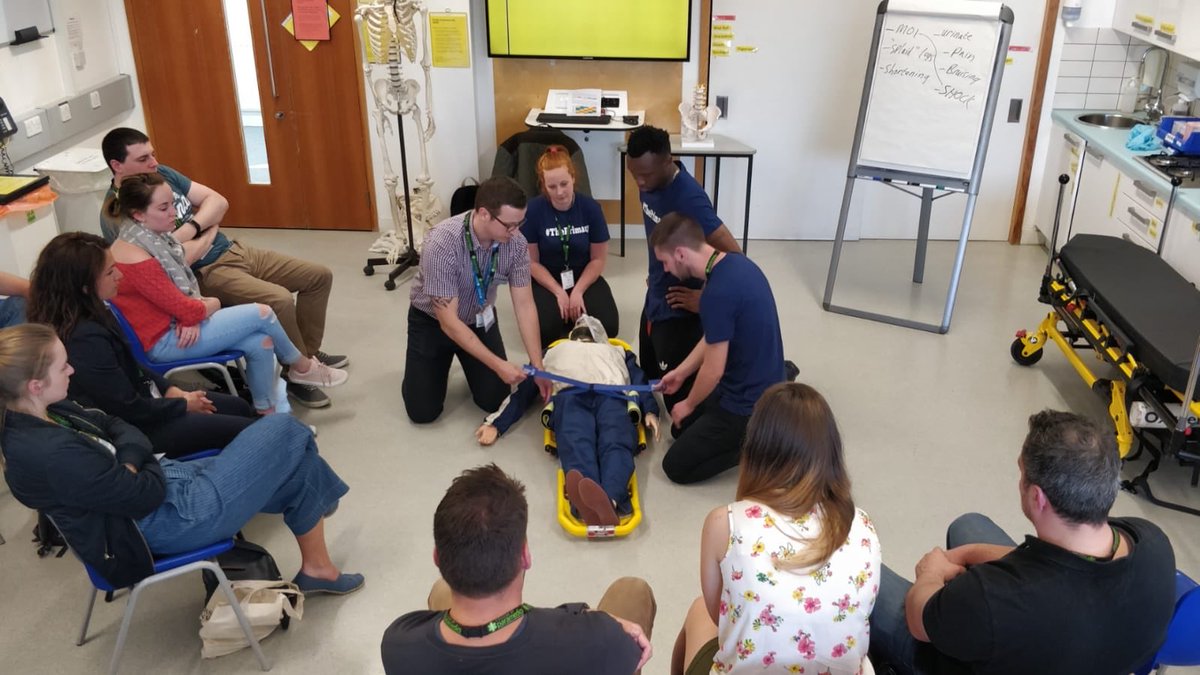 ParaSocUOG's tweet photo. Massive thank you from the @ParaSocUOG for attending the #ThePrimary today! Great turn out. Also massive thanks to the support from @ParamedicsUK @GreEduHealth @Ldn_Ambulance @SECAmb_sim https://t.co/43dGRQdCX7