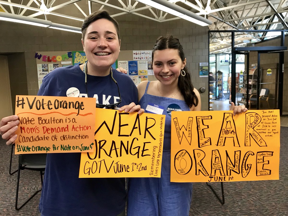 NateBoulton's tweet photo. We are so proud of our incredible #TeamBoulton interns. This morning Landra Jo and Isabella attended a @MomsDemand meeting to show their support for #EnoughisEnough and Moms Demand Action. #IAGov https://t.co/h4NwTtcw2x