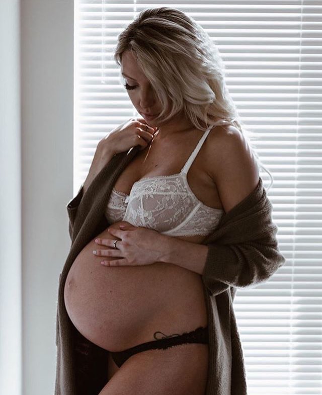 Pregnant Babe Strips Lingerie To Fuck.