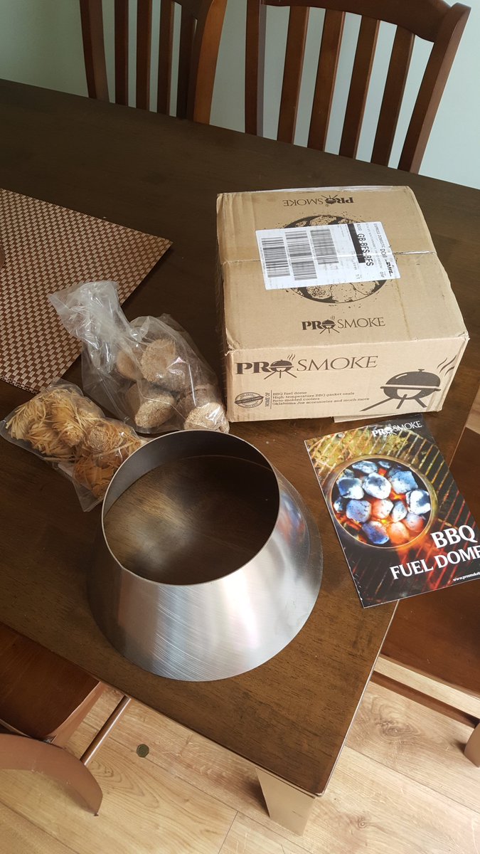 mattieboy_29's tweet photo. So my @ProSmokeBBQ #FuelDome arrived 🤗 . #ChickenWings marinating in the fridge. #BBQ later on on my #WeberMasterTouch just in time for the #FACupFinalِ https://t.co/YVNtiOG3Jj