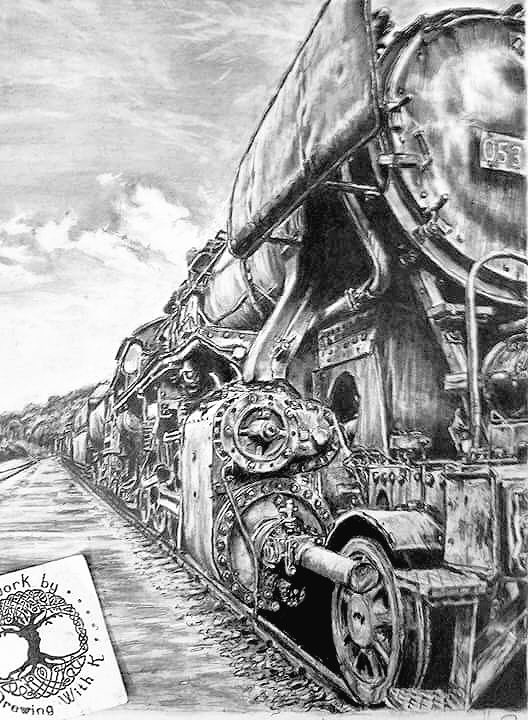 DrawingWithK's tweet photo. I like drawing trains. Yep. #trains #art #photorealism #drawing https://t.co/ffkSzOzb7R