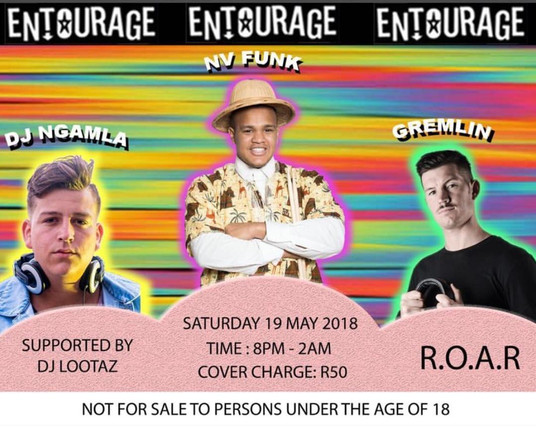 Entourage_Club's tweet photo. Tonight we're going BIG. 

Don't miss out on this one!

Nv Funk x DJ Ngamla x Gremlin x DJ Lootaz https://t.co/AKshMaUUD2
