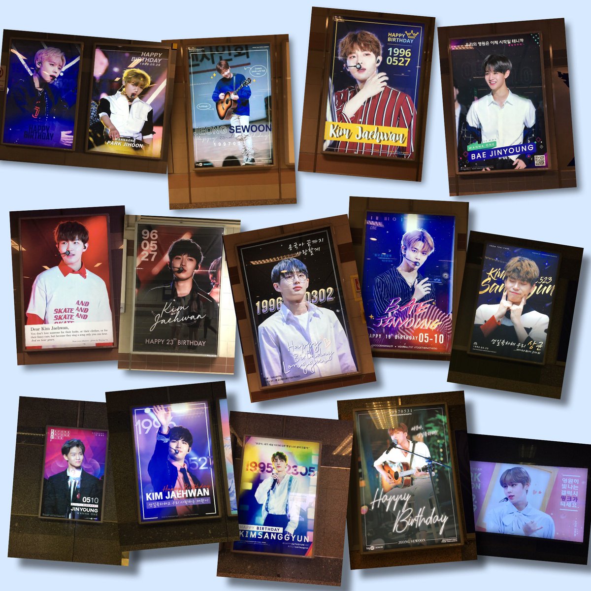 aliz_lisa's tweet photo. #VocalHwan23rd
#Happy22ndSewoonTH
#HBDMydearJihoon
#19thBAEJINDay
#0527admirers
#KJHturning23
#TogetherWith0510
#withSanggyun
#0523SmileyGyun
#SaveJihoontoMyheart
#KingJaeHwanBD0527
#WonderfulDaywithLongguo @jeongsewoon_twt @JBJofficial787 @WannaOne_twt @JBJtwt787 ❤️🎁🎊🎉 https://t.co/SzE2NoXKNf
