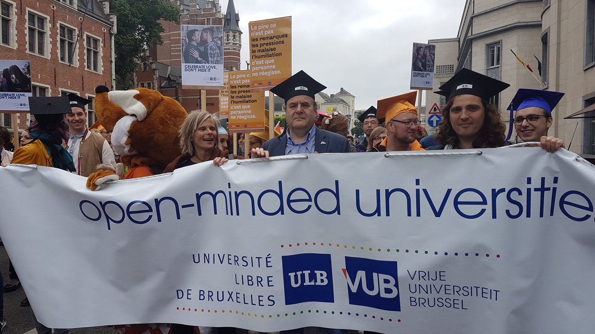 inforsciences's tweet photo. Rejoignez l'ULB et la VUB à la Belgian Pride cet après midi ! #ULBruxelles #VUBrussel #prideBe https://t.co/hRHELSSojf