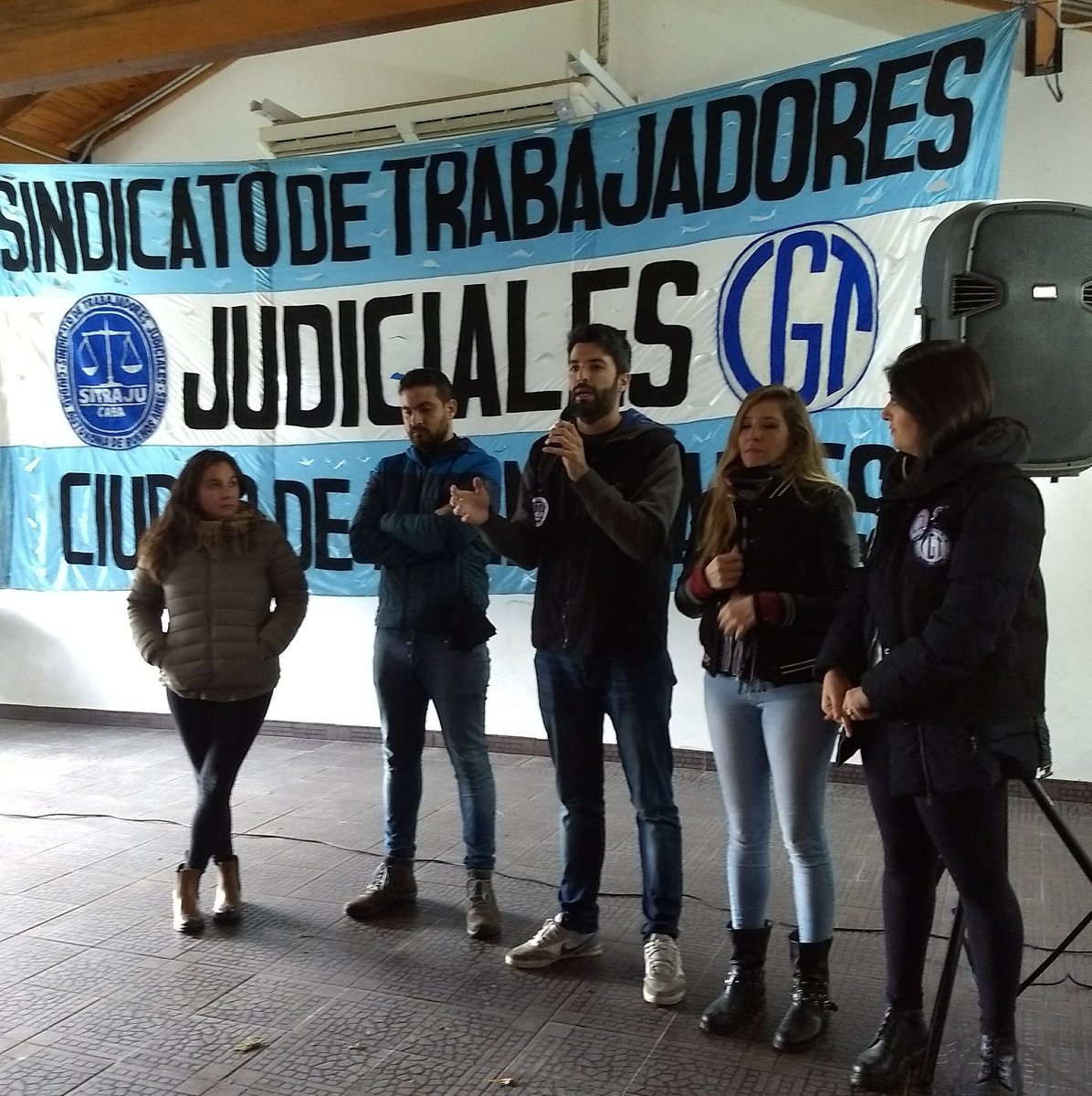 La16deNoviembre's tweet photo. #AHORA #Plenario de @Sitraju_caba en el Complejo La Torre #UPJET 
#La16 presente ✌️ https://t.co/oUHecMirFV