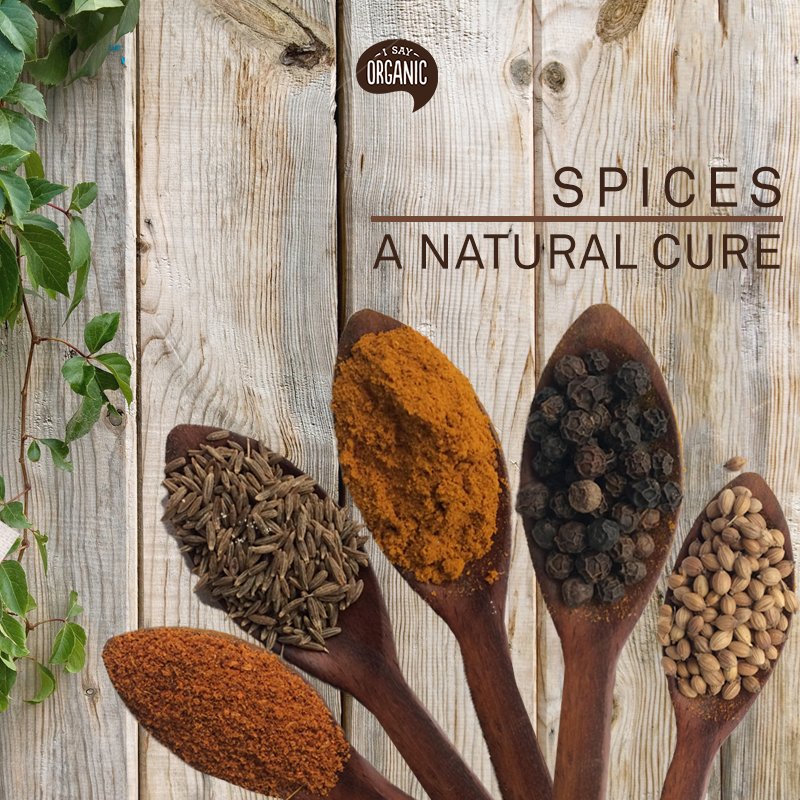 ISayOrganic's tweet image. Did you know the amazing benefits that spices have for our physical and #mentalhealth! Lifestyle diseases like #PCOS &amp;amp; #hyperacidity can easily be controlled and managed if we include some spices in our daily diet.Order now at bit.ly/2rVQNN5 or call us at 011-41087447.