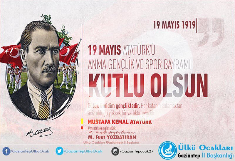fuatyozbatiran's tweet photo. 19 Mayıs Atatürk'ü Anma, Gençlik Ve Spor Bayramı Kutlu Olsun...

#NEMUTLUTÜRKÜMDİYENE https://t.co/sFtJIgJJKK
