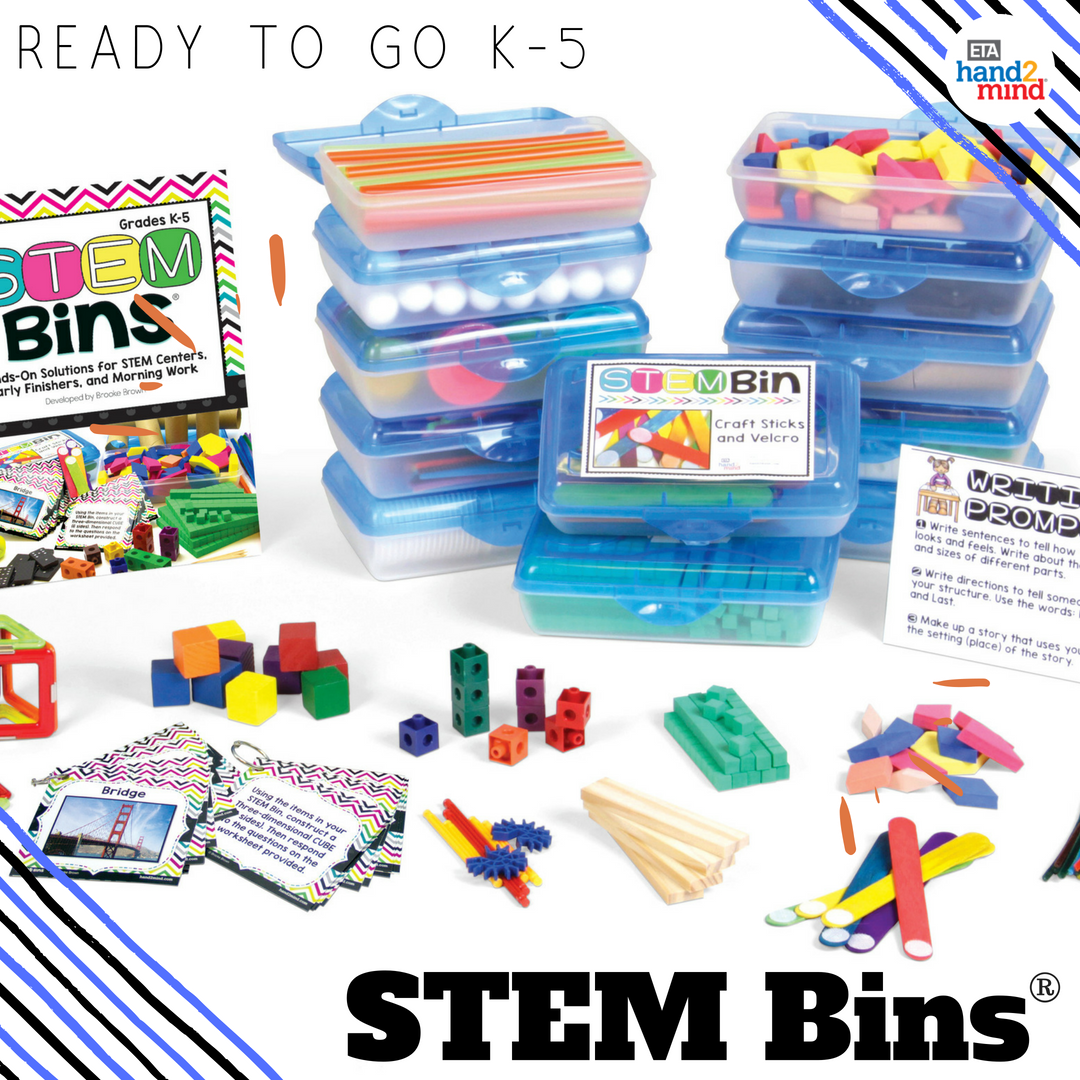 hand2mind's tweet photo. Developed by a National Board Certified Teacher, these STEM bins include hands on, engaging materials and supplies, storage and labels, task cards, and teacher guides. Kids will love learning and exploring with STEM bins! https://t.co/91YYAqlnHn