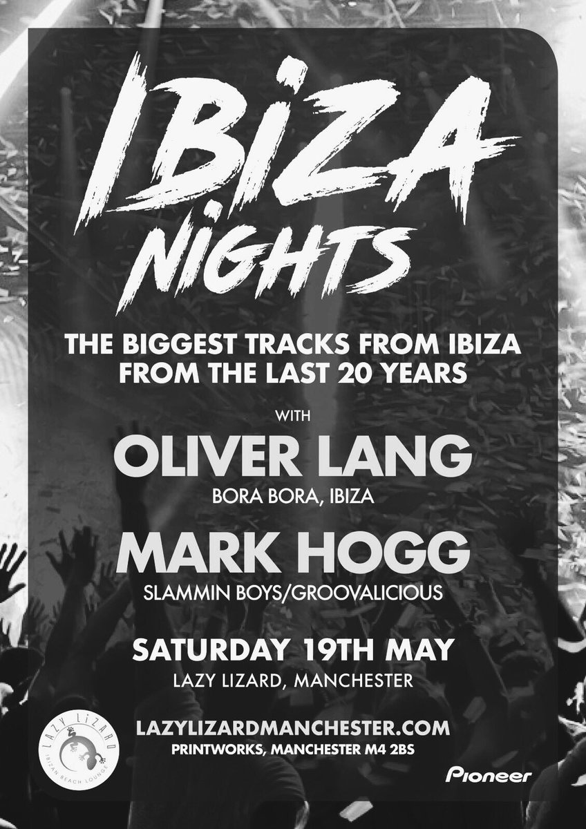 Big one tonight! <a href="/lazylizardmcr/">Lazy Lizard MCR</a> see you all down there for a mad one with me and <a href="/djmarkhogg/">Mark Hogg</a> #lazylizard #housemusic