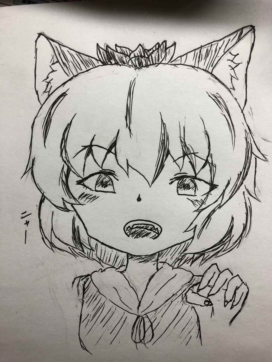 #深夜の真剣お絵描き60分一本勝負
猫耳星 