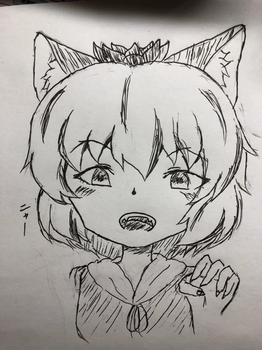 #深夜の真剣お絵描き60分一本勝負
猫耳星 