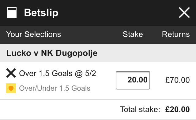 MMST_INPLAYS's tweet photo. Screenshot of trade attached.
Placed 83 minutes into the game.
#Lucko v #NKDugoplje
#UNIQUE 

#FootballTrading
#InPlay
#WIN
#PROFITS
#Bookiebashing https://t.co/tco6XYFqjl
