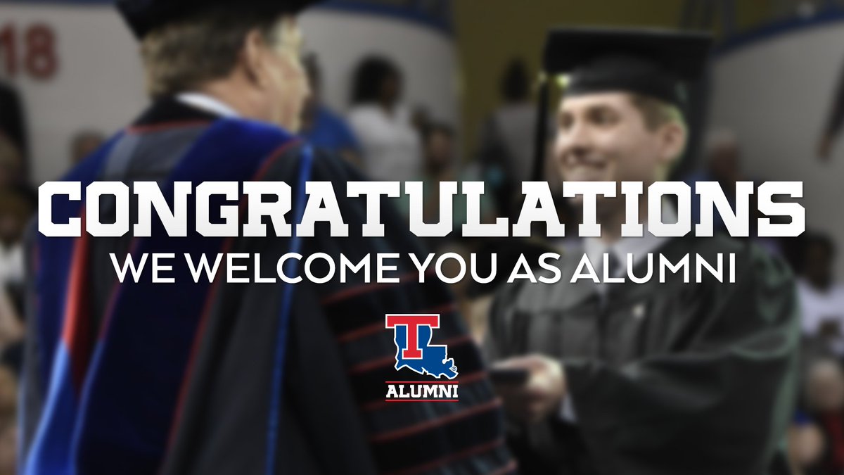 LATechAlumni's tweet photo. Congratulations to all of today's graduates - we welcome you as #LATechAlumni! #EverLoyalBe18 https://t.co/oF2bM6xZRo