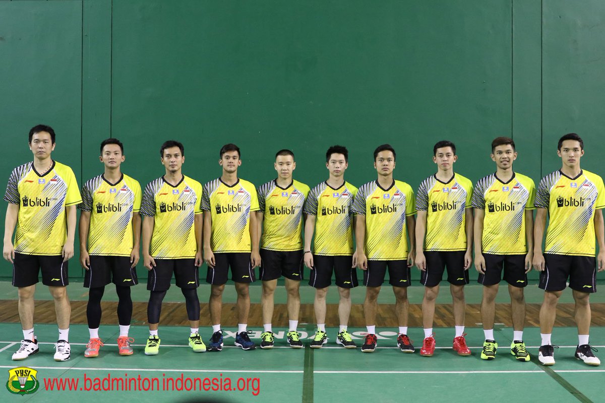 Skuad Indonesia melawan Kanada, Minggu (20/5/2018)