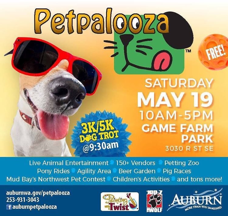 PrisonPetWA's tweet photo. PPP will have a booth at Auburn’s Petpalozza TODAY, Saturday May 19th from 10AM - 5PM

Stop by and you might get to meet some service dogs in training, and get a super cool giveaway!

#petpalozza #auburn #dogfestival #comemeetus #saturdayplans https://t.co/tKVS7VDU1T