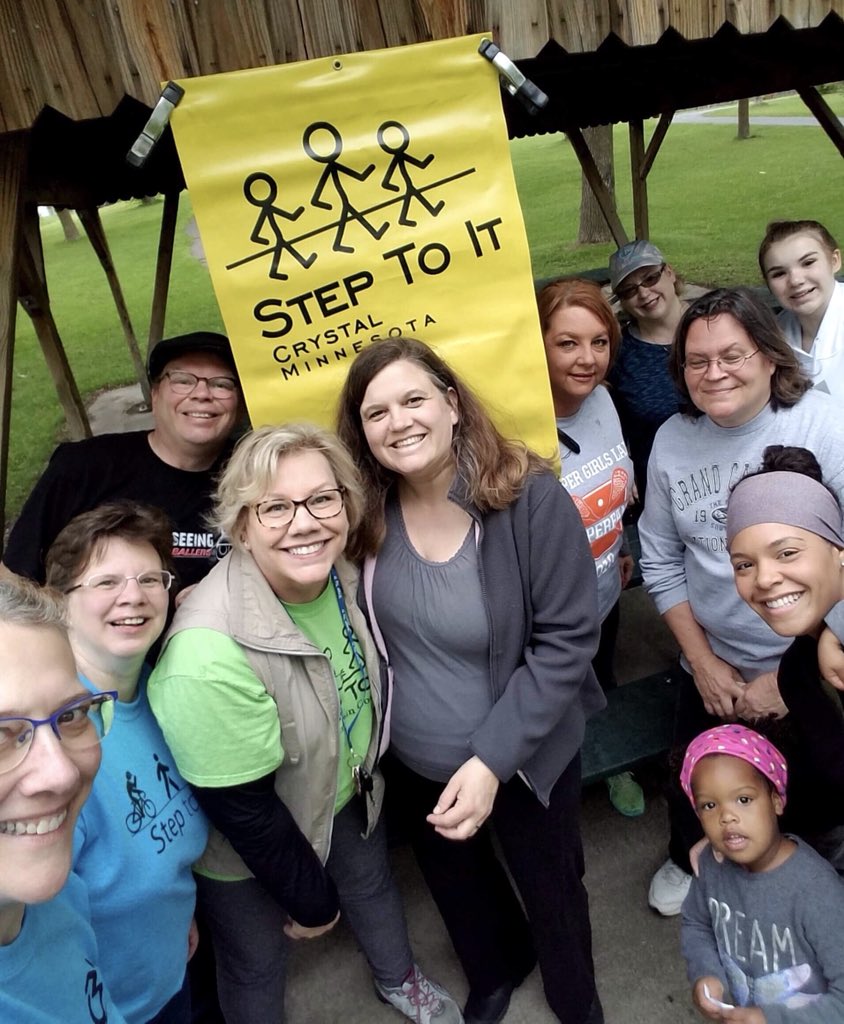 nwlaroche's tweet image. Thousands more steps walked with our group this morning for the #StepToIt Challenge! Crystal is working it. 😎 Congrats to Sidney who won a pair of @Twins baseball tickets, thx to @Hennepin &amp;amp; @CrystalRec.
