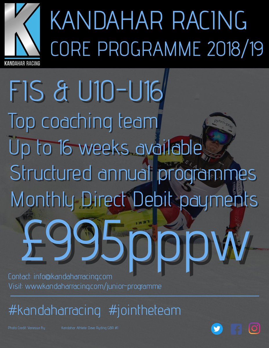 There’s still time to sign up to our core programme for 2018/19..... it costs just £995pppw and payments are spread monthly by direct debit. It’s open to anyone - so please feel free to get in touch at info@kandaharracing.com to find out more 💥 #kandaharracing #jointheteam