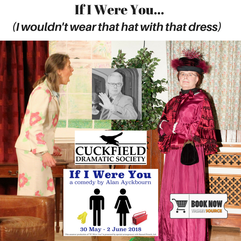 CuckfieldDrama's tweet photo. Will the costumes for "If I Were You" be as magnificent as for Lady Bracknell in 2015?

Rest assured that the performances will be up to the usual CDS standard!
Book now at https://t.co/cTDQDAkgZy https://t.co/knvVWV1ekz