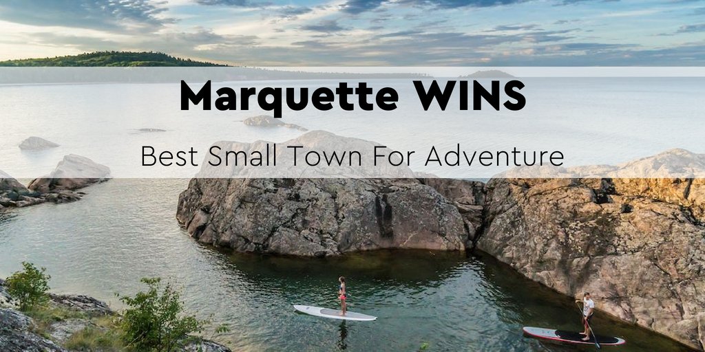 Marquette, Mich., was selected as the 2018 Readers' Choice in USA Today's <a href="/10Best/">USA TODAY 10Best</a> contest for Best Small Town For Adventure! 10best.com/awards/travel/…