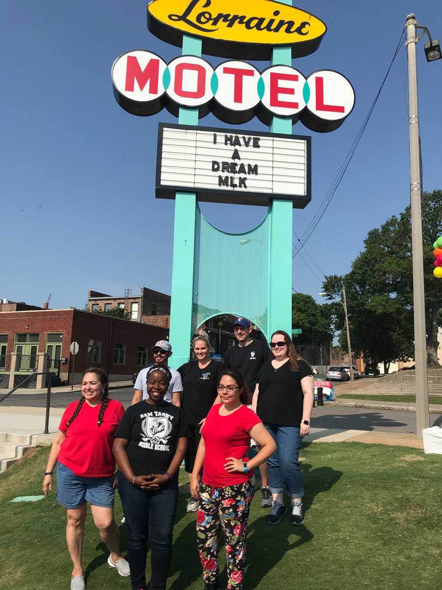 SamTasbyLions's tweet photo. #TasbyScholarsSociety visiting the Lorraine Motel and Civil Rights Museum in Memphis, TN. @AudelacruzDISD @MRamirezDISD @VickeryMeadow https://t.co/vSgOwDcmW7