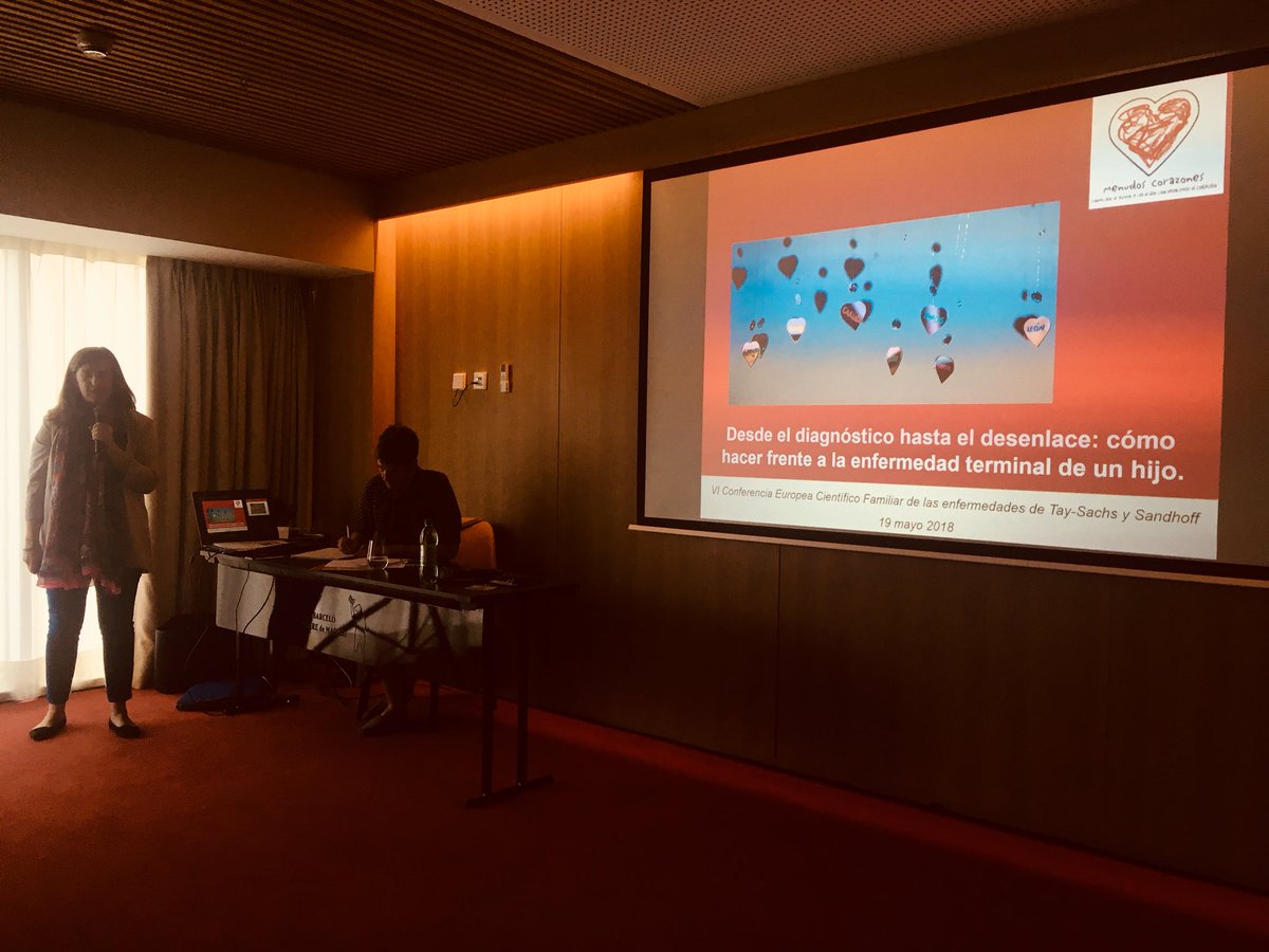 Tay_Sachs's tweet photo. Our final speaker of the day is Dr Belen Tarrat from the Menudos Corazones Foundation to talk about “from diagnosis to the end”. #taysachs #sandhoff #etscc #etscc2018 @Tay_Sachs @ACTAYS @leLysosome @Hand_in_Hand_De @MenudosMenudos https://t.co/gWf5KUqfYb