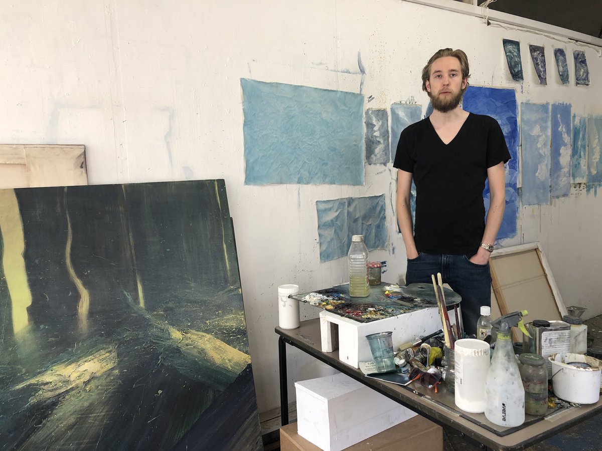 NoonPowellArt's tweet photo. Great to meet Eigil Nordstrom in his studio on Friday. #fineart #contemporarypainting #bowartstrust #eigilartist https://t.co/uQSvAebPww