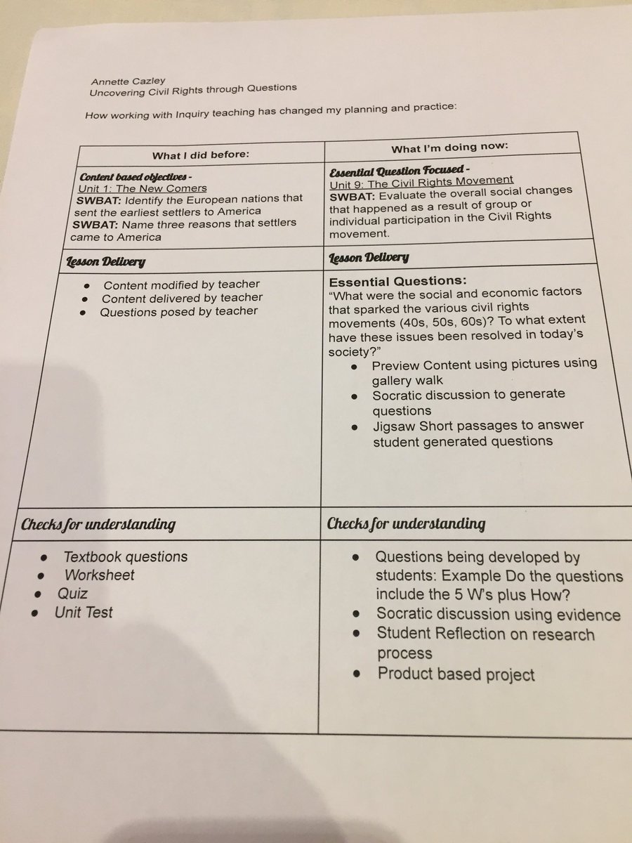 saracalabrese80's tweet image. Ms. Cazley reflects on how ISA has influenced a shift in how she plans and teaches! @SDPtchnglrng @ISAachieves @PHLschools #FELSHS