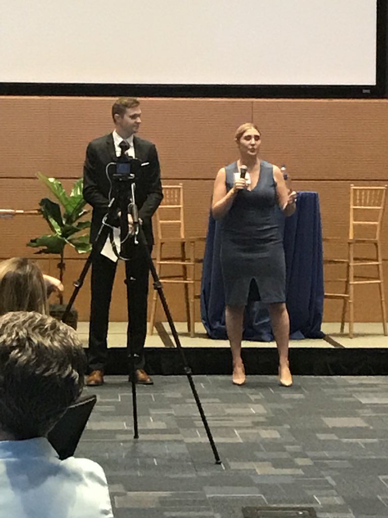 Dr. Ray Barfield receives the first John A. Feagin Leadership in Medicine Award, presented by the President and Vice President of the FAN, Valentine Esposito and Drake Edwards.