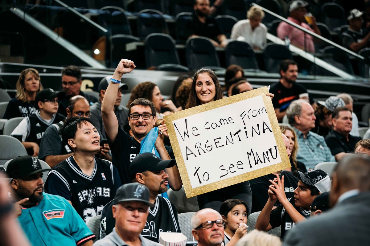 Whether you're 8️⃣ months old or traveled from the other side of the 🌎 Check out some of our best fan signs of the year #SpursFamily