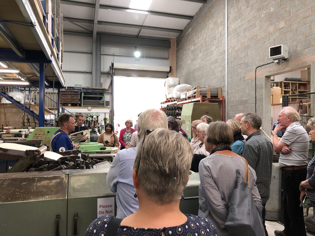 Purlemma's tweet photo. Thanks @jarbontextiles for the excellent mill tour today ๐ Really enjoyed learning about how your gorgeous yarn is made & canโt wait to start #knitting with my #knitbynumbers #yarn https://t.co/JKKv3cK2uX