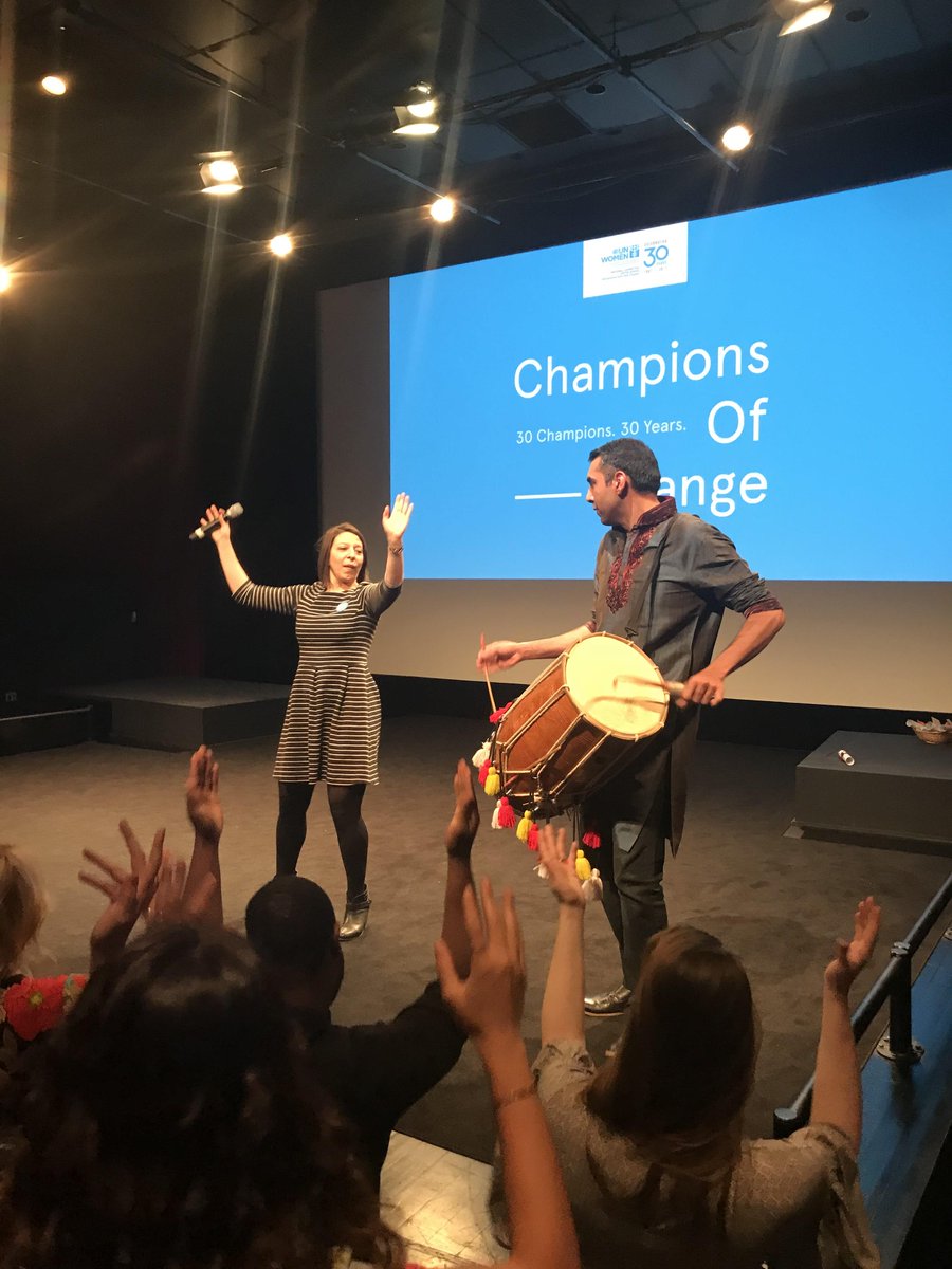 DCLeadArchitect's tweet photo. One of the highlights from last night's incredible event celebrating @unwomenmetrony @UN_Women #ChampionsOfChange Punjab dance style by @MickelaMallozzi of Emmy® Award-winning travel series @TravelBareFeet seen @NYC_Media @PBS @CreateTVchannel #BareFeetSeries #standup4woment https://t.co/q4aNb0D93N