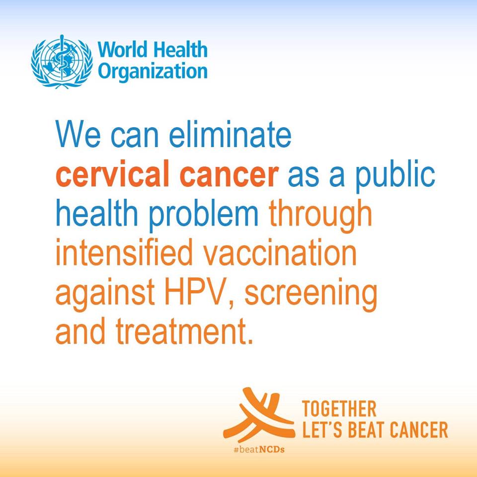 WHO's tweet photo. WHO Director-General @DrTedros calls for all countries to take action to help end the suffering caused by #CervicalCancer https://t.co/XlvmE0gDqH https://t.co/I9Y8pQPXyM