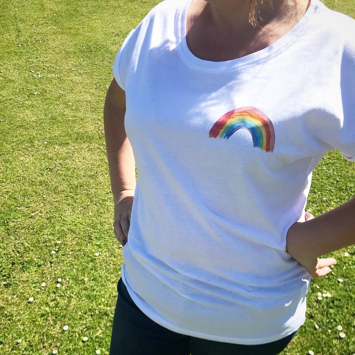 So how was the wedding? • I’ve yet to watch it but instead, been taking photos of the bestie modelling her latest <a href="/madeinsnetty/">Made in Snetty</a> clobber! 🌈
#rainbowtee #rainbowtshirt #rainbowlove #ladiestee #ladiesfashion
