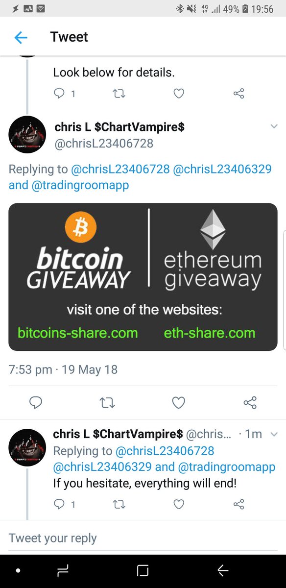 eabris's tweet photo. @chrisL23406329 @tradingroomapp Beware, scammer: https://t.co/wjUBozMQ70