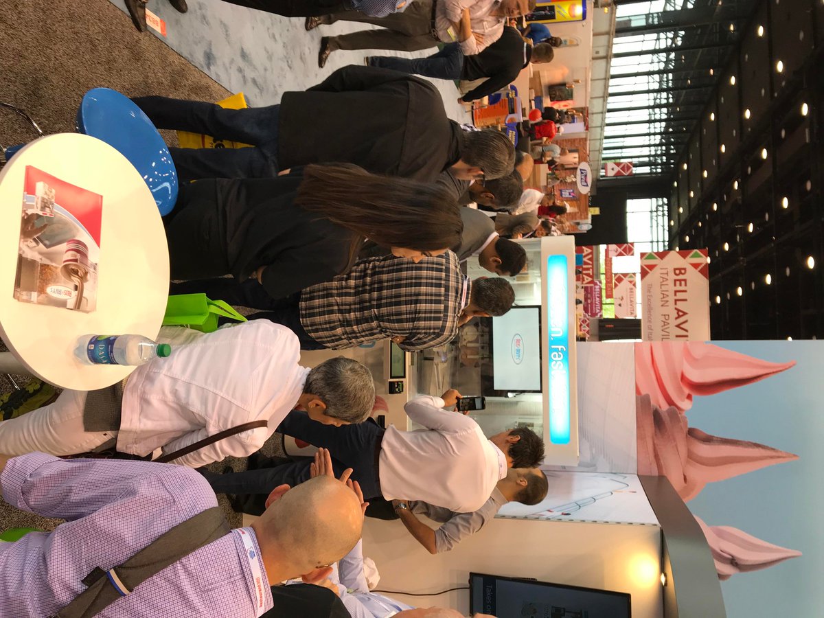 ReisnIrvys's tweet photo. The Reis &amp; Irvy's team is officially live at Booth 8834 in Chicago at #NRA2018!  The first ever Robotic Froyo machine that can do myraids of combinations in 60 seconds is on display and ready to launch. Franchise Opportunities Available! #TheFutureIsFrozen #Froyo #Robotics https://t.co/oNRxhvrxAr