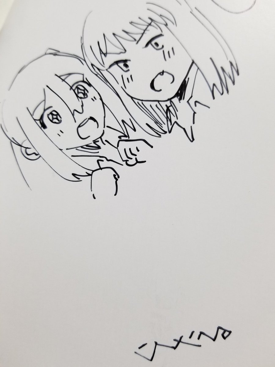 女子高生にムリヤリ恋させてみた 2 (ヤングジャンプコミックス) https://t.co/ATkcFOxek2
苦楽たくるセンセに無理やりサイン頂いた!フレームインしてくれないサインありがとうございます!新作も楽しみにしとりますー
