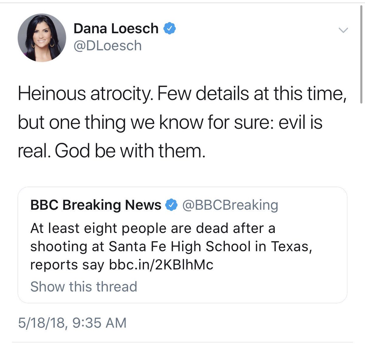 Since the mass shooting at Santa Fe High School 24 hours ago, the <a href="/NRA/">NRA</a> and lawmakers beholden to them have blamed exit doors, poor parenting, inattentive teachers, media, Godlessness and evil for the tragedy. 

Everything but easy access to guns.