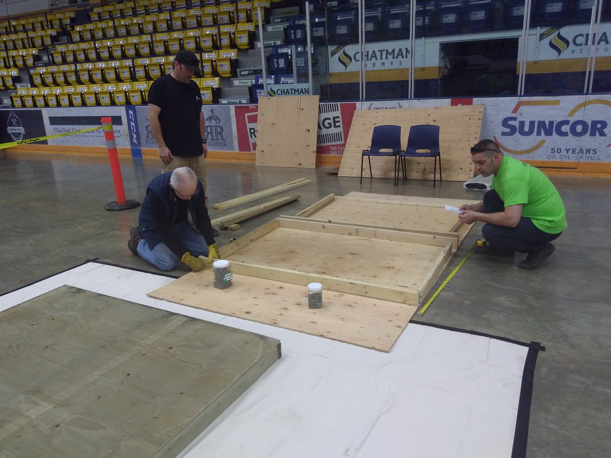 carolsprky's tweet photo. Teams are getting their buildings started at @HabitatFHWB playhouse https://t.co/adkPK7q0qh at the Casman Centre. Going to be a great day.  #ymm #woodbuffalo https://t.co/wAbC0XIbQB