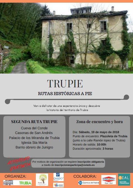 SomosUvieu's tweet photo. Las rutas históricas a pie volvieron a Trubia con el programa #Pueblu de @ParticipaOviedo y @OviedoTaboada https://t.co/qdV8Ks7kMt