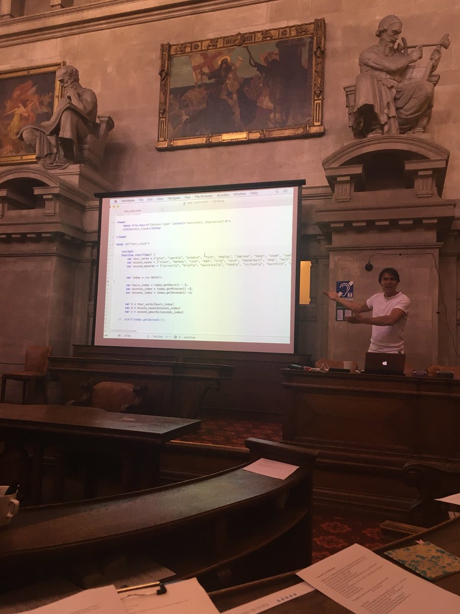 misswandalynn's tweet photo. Robot text machine code workshop! Thanks to Neil Monteiro, coding genius https://t.co/jyvdjVt4xn